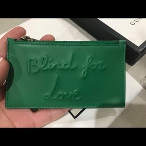 SOLD Gucci Blind for Love Zip Card Case